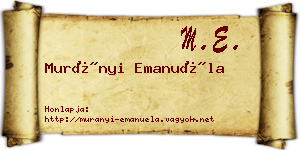 Murányi Emanuéla névjegykártya